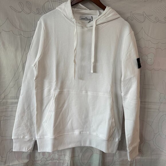 Stone Island White Hoodie